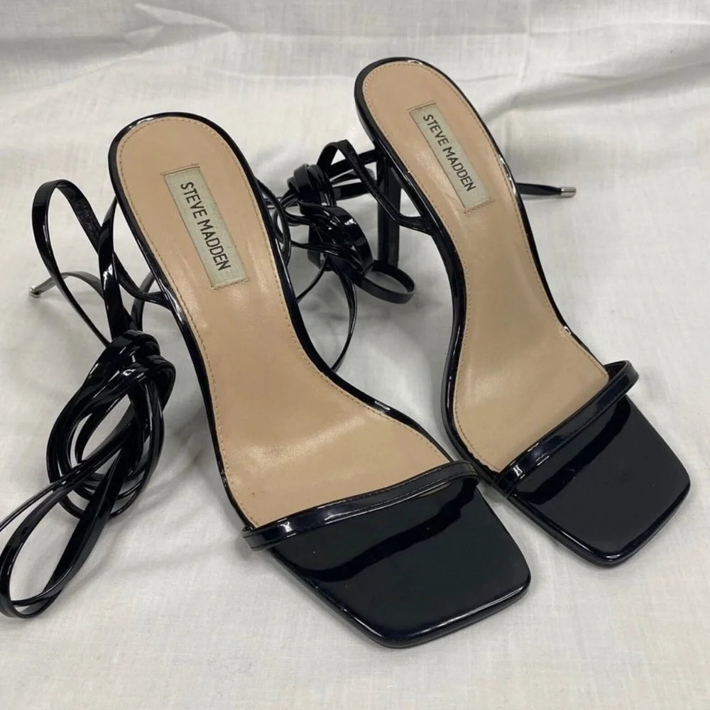 Steve Madden Uplift Black Stiletto Heels - Picture 2 of 3
